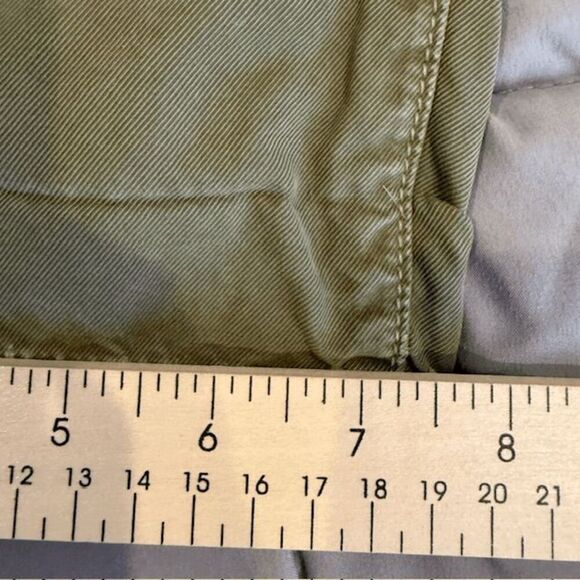 J Brand Women's Olive Green Button Fly Chino Pants Army Green Pockets Size 29 - Picture 14 of 15